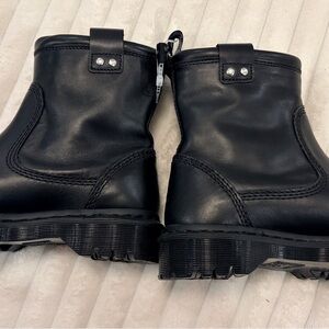 Dr. Martens Black Textured Leather Boot